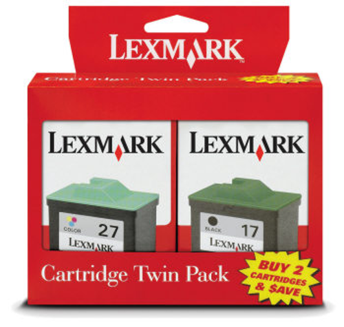 LEXMARK No.17 & No.27 TPANZ02 HIGH RES COL/BLK INK CART.