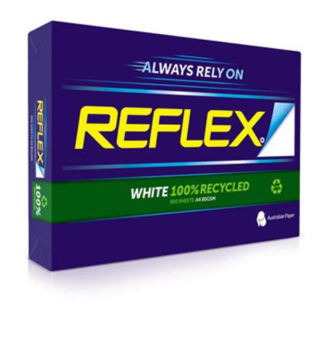 REFLEX A4 100% RECYCLED 80GSM WHITE COPY PAPER