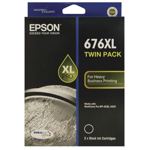 EPSON TWIN PACK INK CARTRIDGE 676XL BLACK C13T676194