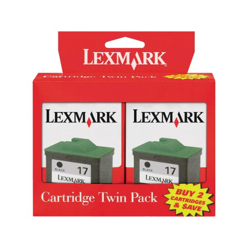 LEXMARK 2 PACK  No.17 TPANZ03 HIGH RES BLACK INK CART.